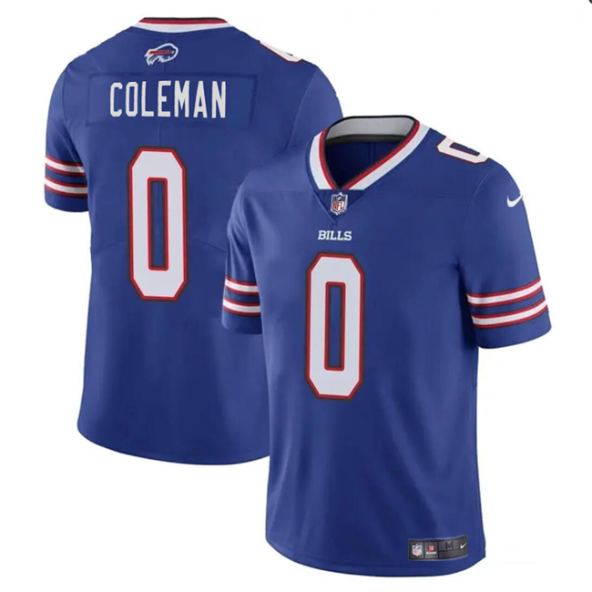 Men's Buffalo Bills #0 Keon Coleman Blue 2024 Draft Vapor Untouchable Limited Football Stitched Jersey